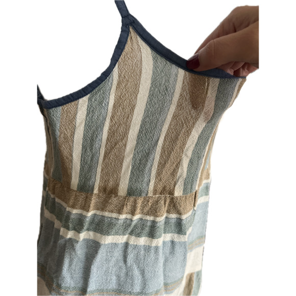 Adrift Carrie dress Cyprus Blue striped color block spaghetti strap Small NWT - Picture 5 of 6